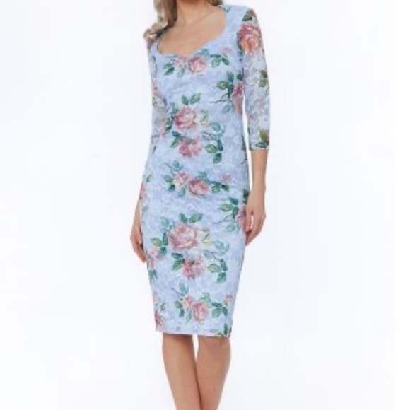 City Goddess Floral Lace Dress - Picture 1 of 4